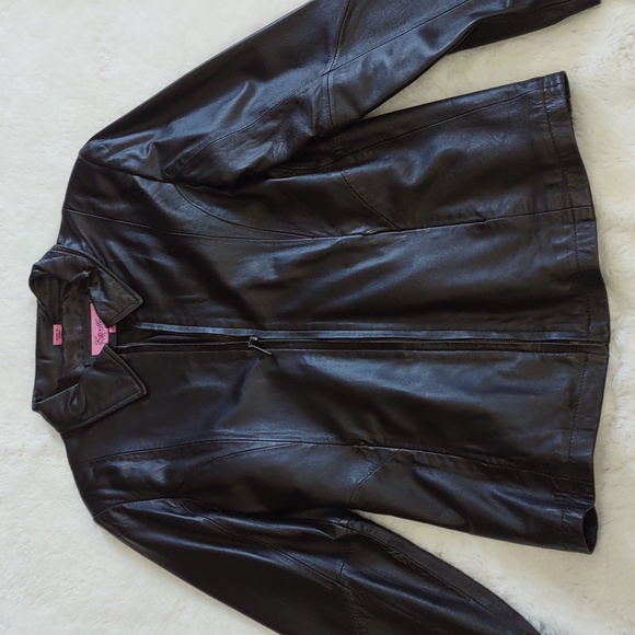 EXCELLED COLLECTION LEATHER JACKET. - Picture 3 of 17